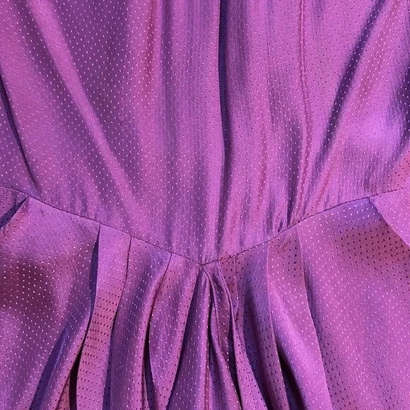 Rebecca Taylor Purple Spaghetti Strap Silk Dress - Picture 3 of 5